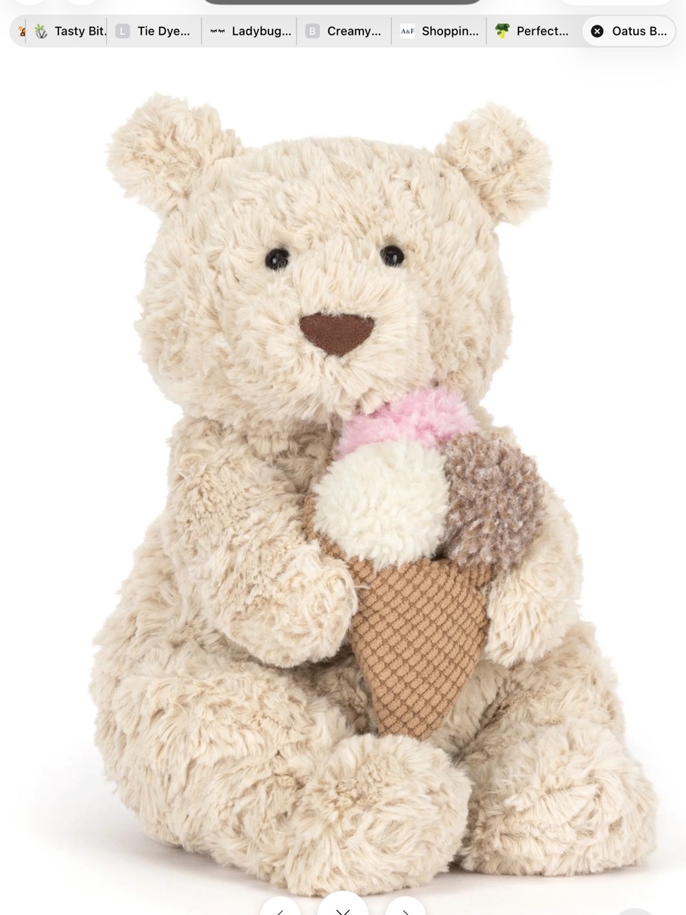 Jellycat Oatus Ice Cream Bear